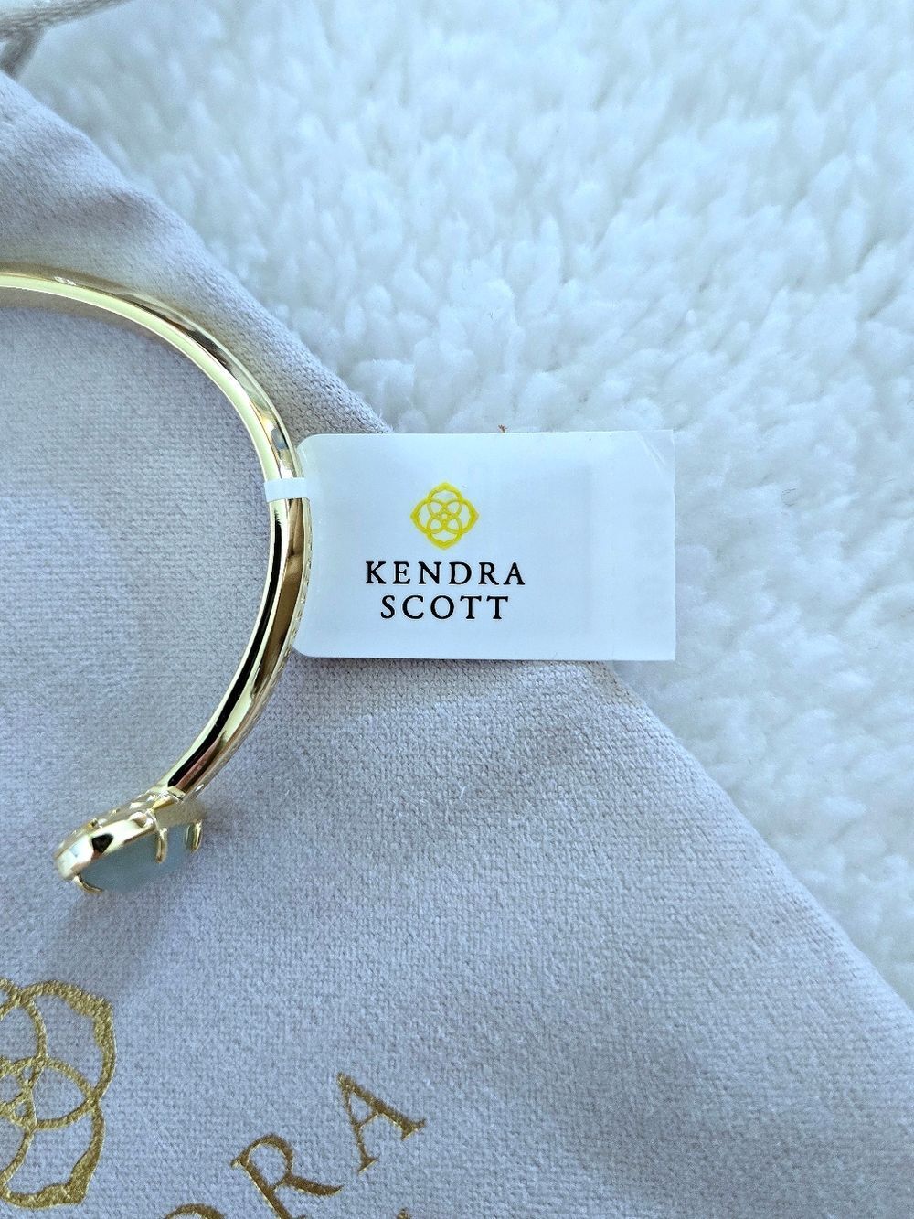 Kendra Scott Gold💛 "Elton" Cuff Bracelet with Amazonite Stones - NWT - Picture 10 of 16